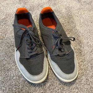 Vans Men's Size 12 LXVI Inscribe Two-Tone Grey Leather Lace-Up Low Top Sneakers